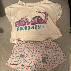 Dino 🦖 PJ set. Size: XS-S (size washed off, but it should be one of these).